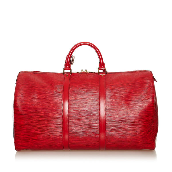 ルイ ヴィトン エピ キーポル 50 ボストンバッグ トラベルバッグ M42967 カスティリアンレッド レザー レディース LOUIS VUITTON 【中古】