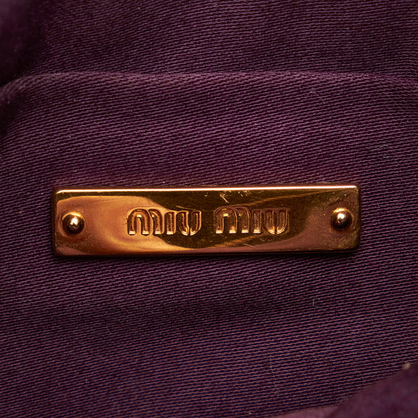ミュウミュウ マテラッセ ピンク レザー ショルダーバッグ レディース MIUMIU 【中古】