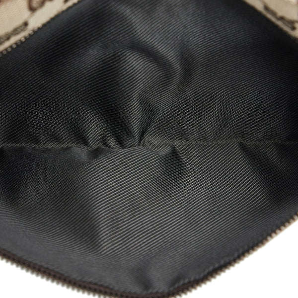 グッチ GGキャンバス ボディバッグ ウエストバッグ 28566 ベージュ ブラウン キャンバス レザー レディース GUCCI 【中古】