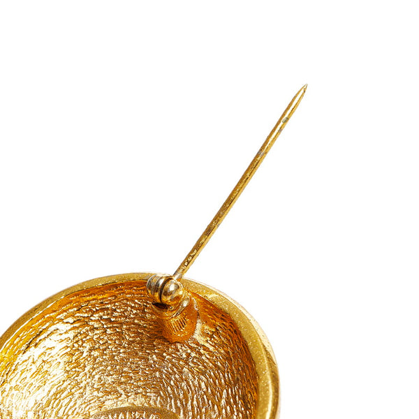 シャネル ココマーク ラウンド ブローチ ゴールド メッキ レディース CHANEL 【中古】