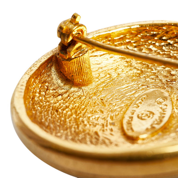 シャネル ココマーク ラウンド ブローチ ゴールド メッキ レディース CHANEL 【中古】