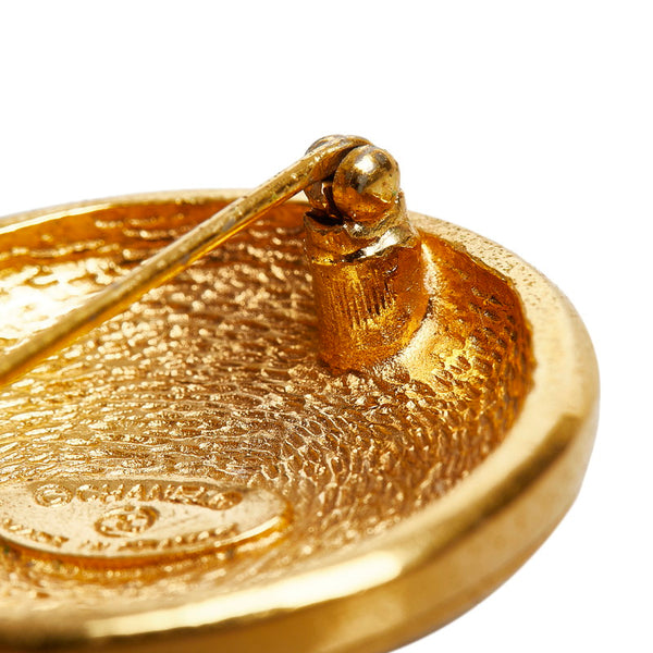 シャネル ココマーク ラウンド ブローチ ゴールド メッキ レディース CHANEL 【中古】