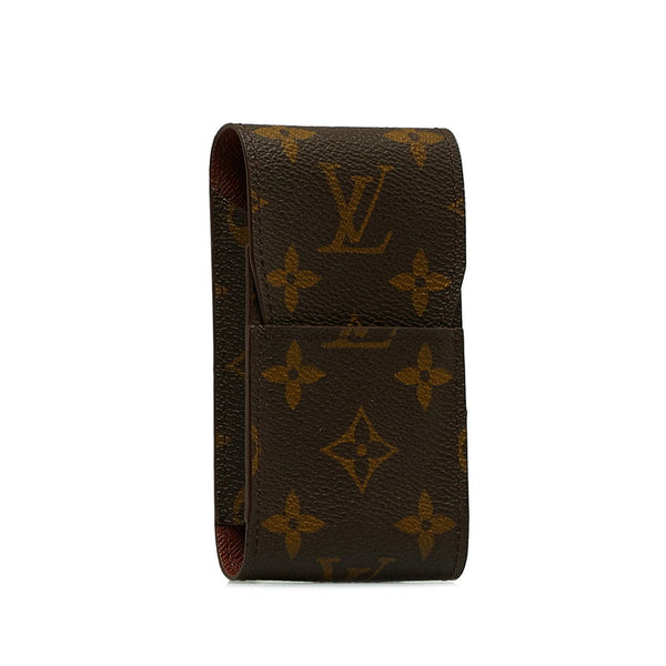 ルイ ヴィトン モノグラム エテュイ シガレット シガレットケース M63024 ブラウン PVC レザー レディース LOUIS VUITTON 【中古】