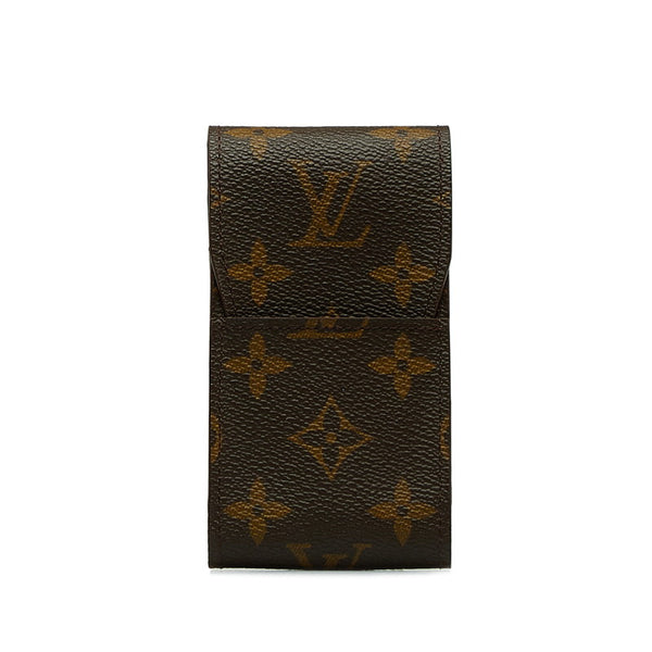 ルイ ヴィトン モノグラム エテュイ シガレット シガレットケース M63024 ブラウン PVC レザー レディース LOUIS VUITTON 【中古】