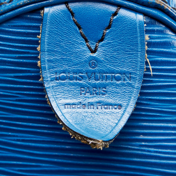 ルイ ヴィトン エピ スピーディ25 ハンドバッグ ミニボストンバッグ M43015 トレドブルー レザー レディース LOUIS VUITTON 【中古】
