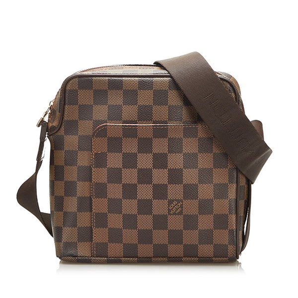 ルイ ヴィトン ダミエ オラフPM 斜め掛け ショルダーバッグ  N41442 ブラウン PVC レザー レディース LOUIS VUITTON 【中古】