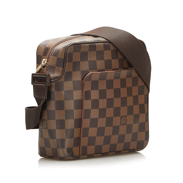 ルイ ヴィトン ダミエ オラフPM 斜め掛け ショルダーバッグ  N41442 ブラウン PVC レザー レディース LOUIS VUITTON 【中古】