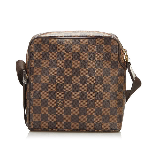 ルイ ヴィトン ダミエ オラフPM 斜め掛け ショルダーバッグ  N41442 ブラウン PVC レザー レディース LOUIS VUITTON 【中古】