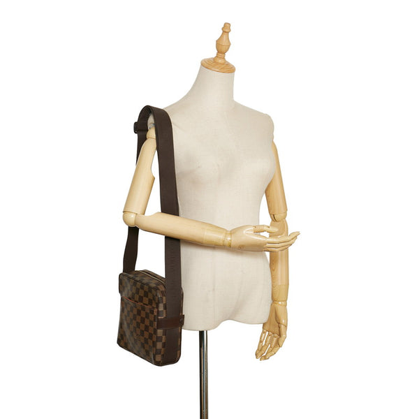 ルイ ヴィトン ダミエ オラフPM 斜め掛け ショルダーバッグ  N41442 ブラウン PVC レザー レディース LOUIS VUITTON 【中古】