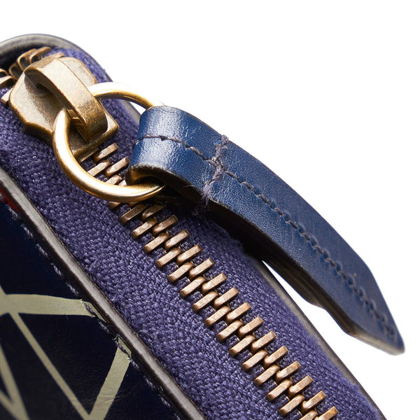 グッチ ゴースト コインケース 448465 ネイビー レザー メンズ GUCCI 【中古】