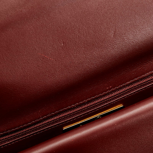 カルティエ マストライン 斜め掛け ショルダーバッグ ボルドー レザー レディース CARTIER 【中古】