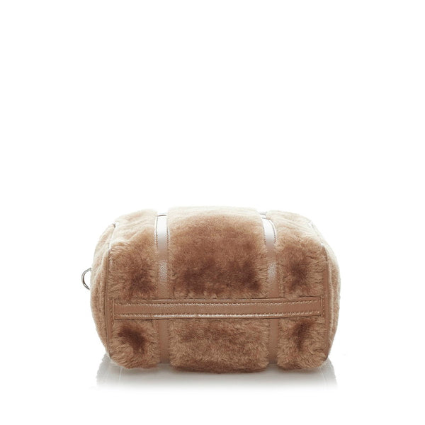 バレンシアガ バザールショッパー XS ハンドバッグ ショルダーバッグ 2WAY ブラウン ムートン レザー レディース BALENCIAGA 【中古】