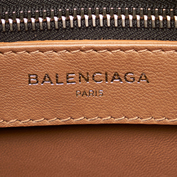 バレンシアガ バザールショッパー XS ハンドバッグ ショルダーバッグ 2WAY ブラウン ムートン レザー レディース BALENCIAGA 【中古】