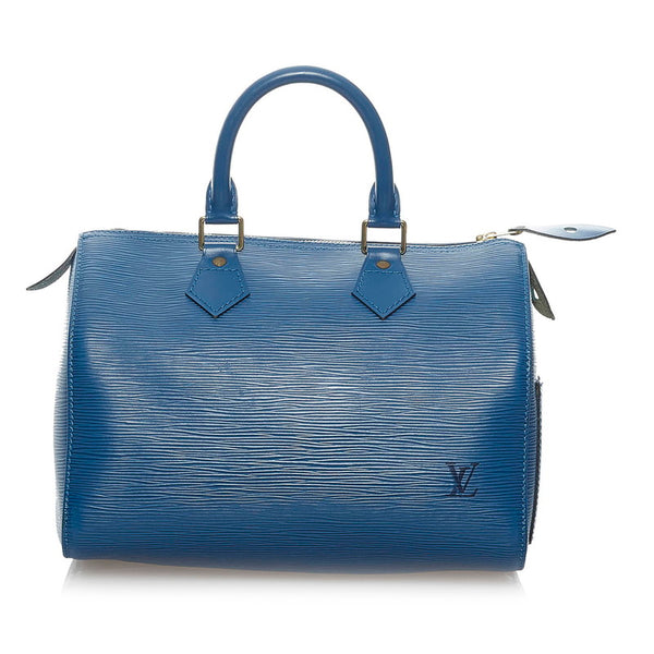 ルイ ヴィトン エピ スピーディ25 M43015 トレドブルー レザー ハンドバッグ ミニボストン レディース LOUIS VUITTON 【中古】
