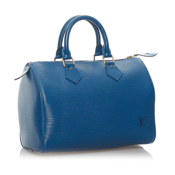 ルイ ヴィトン エピ スピーディ25 M43015 トレドブルー レザー ハンドバッグ ミニボストン レディース LOUIS VUITTON 【中古】