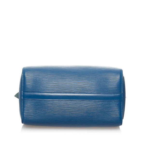 ルイ ヴィトン エピ スピーディ25 M43015 トレドブルー レザー ハンドバッグ ミニボストン レディース LOUIS VUITTON 【中古】