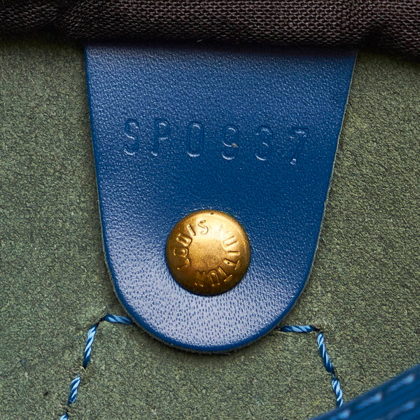 ルイ ヴィトン エピ スピーディ25 M43015 トレドブルー レザー ハンドバッグ ミニボストン レディース LOUIS VUITTON 【中古】