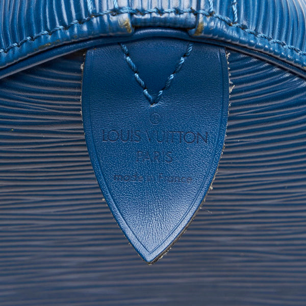 ルイ ヴィトン エピ スピーディ25 M43015 トレドブルー レザー ハンドバッグ ミニボストン レディース LOUIS VUITTON 【中古】