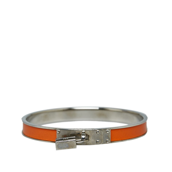 エルメス ケリーバングル Hモチーフ バングル ブレスレット シルバー オレンジ メタル レディース HERMES 【中古】