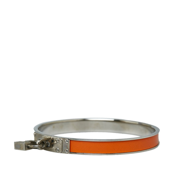 エルメス ケリーバングル Hモチーフ バングル ブレスレット シルバー オレンジ メタル レディース HERMES 【中古】