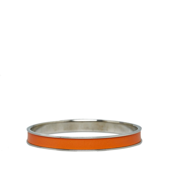 エルメス ケリーバングル Hモチーフ バングル ブレスレット シルバー オレンジ メタル レディース HERMES 【中古】
