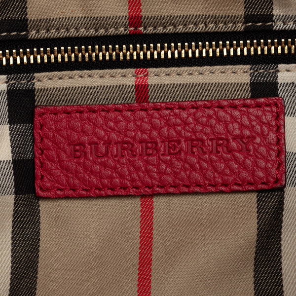 バーバリー ノバチェック ハンドバッグ レッド レザー レディース BURBERRY 【中古】