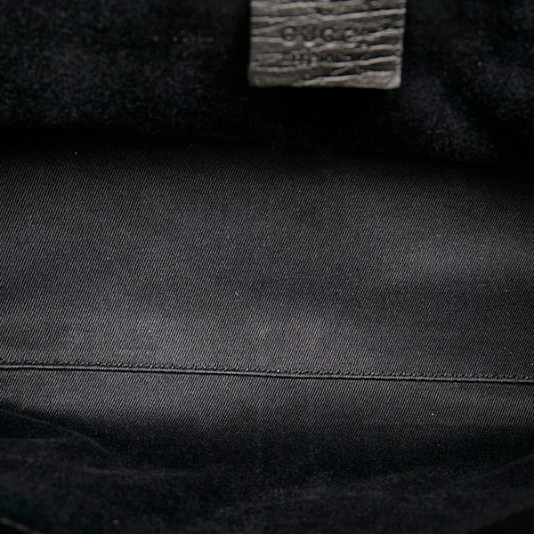 グッチ GGキャンバス ジャッキー ハンドバッグ 01719 ブラック キャンバス レザー レディース GUCCI 【中古】