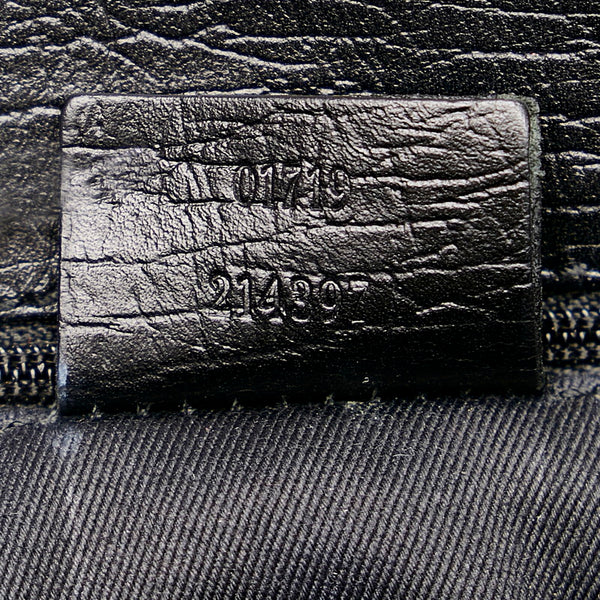 グッチ GGキャンバス ジャッキー ハンドバッグ 01719 ブラック キャンバス レザー レディース GUCCI 【中古】