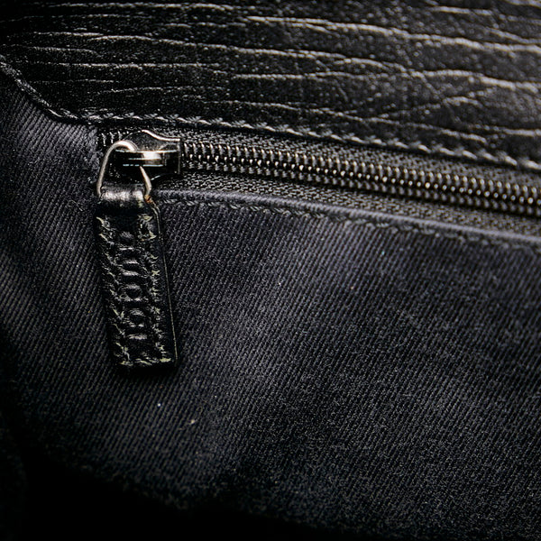 グッチ GGキャンバス ジャッキー ハンドバッグ 01719 ブラック キャンバス レザー レディース GUCCI 【中古】