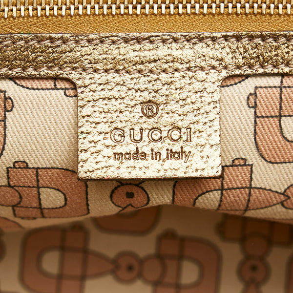 グッチ GGキャンバス ハンドバッグ 139261 ベージュ ピンク キャンバス レザー レディース GUCCI 【中古】