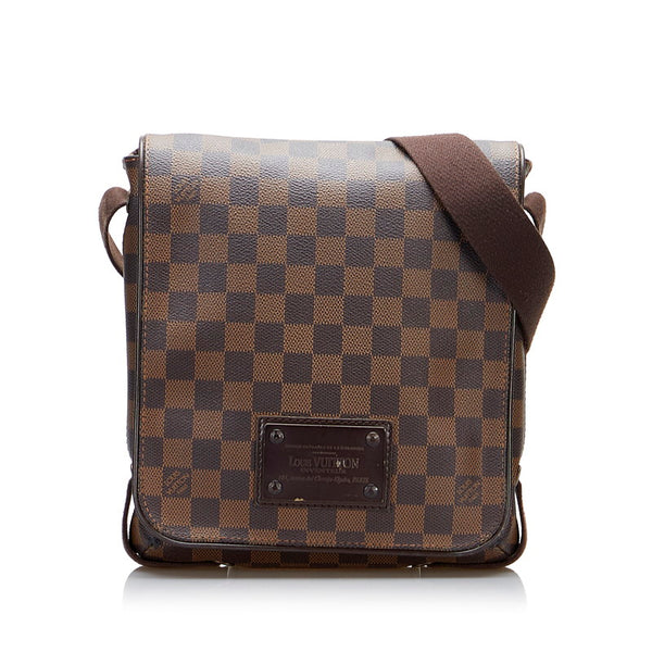 ルイ ヴィトン ダミエ ブルックリンPM ショルダーバッグ N51210 ブラウン PVC レザー レディース LOUIS VUITTON 【中古】
