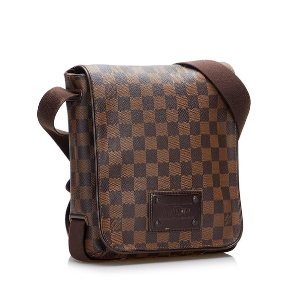 ルイ ヴィトン ダミエ ブルックリンPM ショルダーバッグ N51210 ブラウン PVC レザー レディース LOUIS VUITTON 【中古】