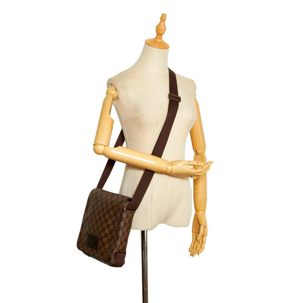 ルイ ヴィトン ダミエ ブルックリンPM ショルダーバッグ N51210 ブラウン PVC レザー レディース LOUIS VUITTON 【中古】