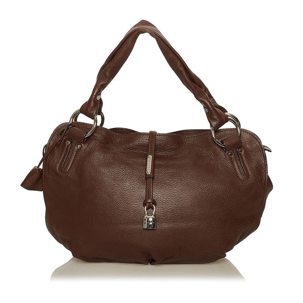 セリーヌ ビタースイート  ハンドバッグ ブラウン レザー レディース CELINE 【中古】