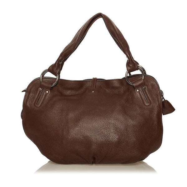 セリーヌ ビタースイート  ハンドバッグ ブラウン レザー レディース CELINE 【中古】
