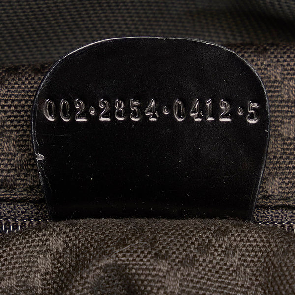 グッチ バンブー トートバッグ ボストンバッグ 002 2854 ブラック キャンバス レザー レディース GUCCI 【中古】