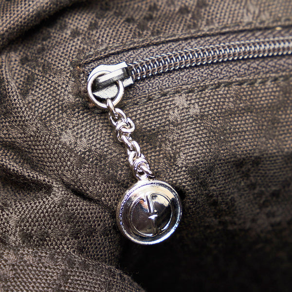 グッチ バンブー トートバッグ ボストンバッグ 002 2854 ブラック キャンバス レザー レディース GUCCI 【中古】