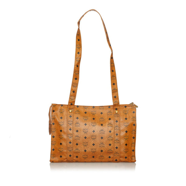 エム シー エム ヴィセトス ブラウン レザー トートバッグ レディース MCM 【中古】