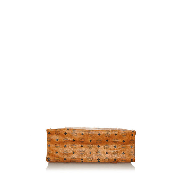 エム シー エム ヴィセトス ブラウン レザー トートバッグ レディース MCM 【中古】