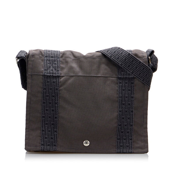 エルメス フールトゥ バサスPM 斜め掛け ショルダーバッグ グレー キャンバス レディース HERMES 【中古】