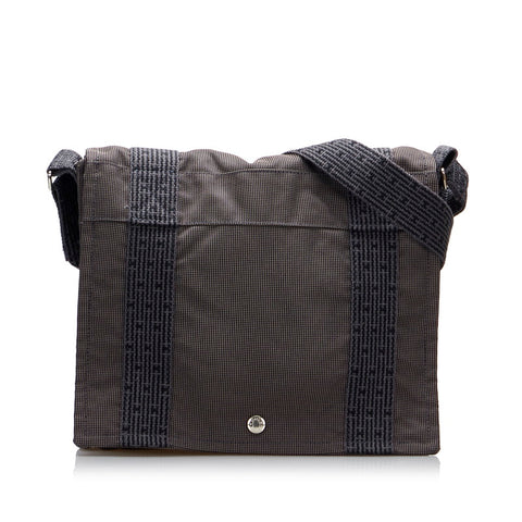 エルメス フールトゥ バサスPM 斜め掛け ショルダーバッグ グレー キャンバス レディース HERMES 【中古】