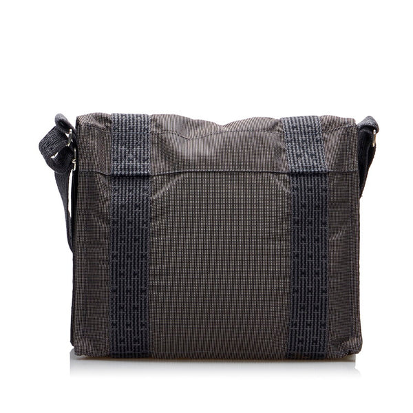 エルメス フールトゥ バサスPM 斜め掛け ショルダーバッグ グレー キャンバス レディース HERMES 【中古】