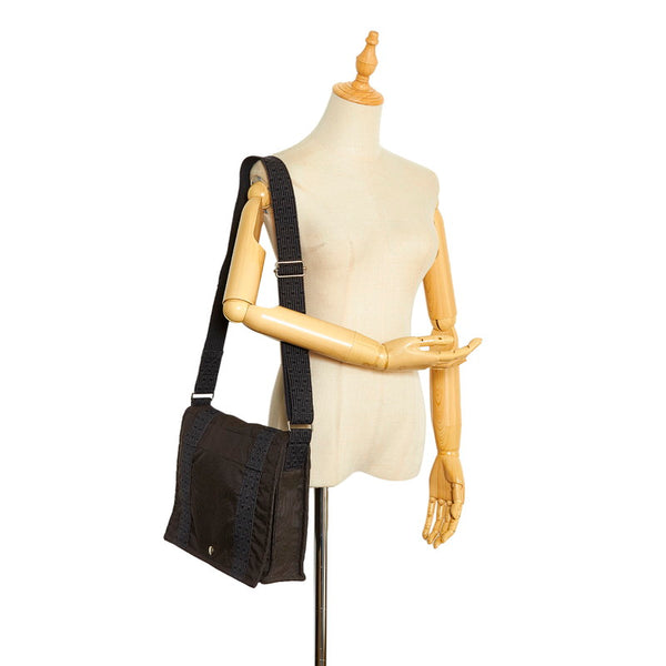 エルメス フールトゥ バサスPM 斜め掛け ショルダーバッグ グレー キャンバス レディース HERMES 【中古】