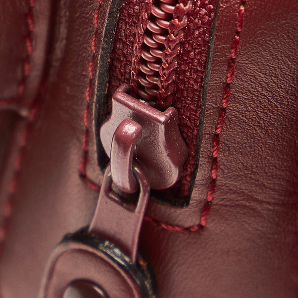 カルティエ マスト セカンドバッグ ボルドー レザー メンズ CARTIER 【中古】