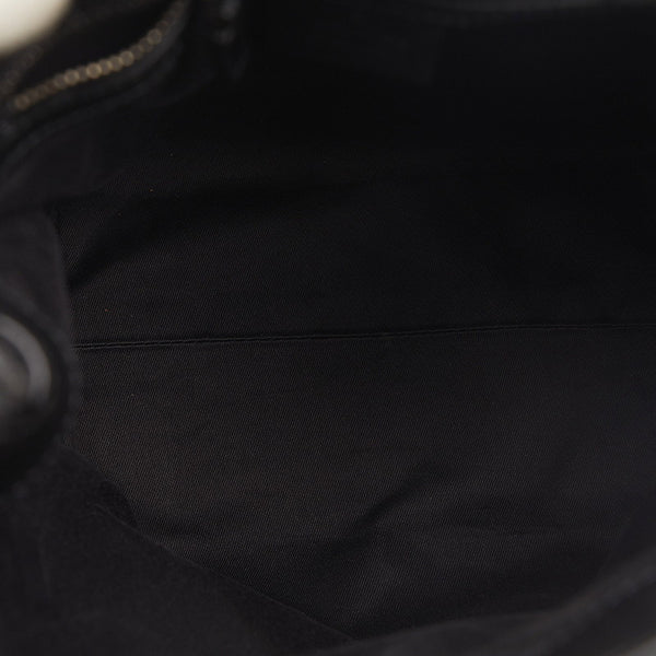 グッチ GGキャンバス ワンショルダーバッグ ハンドバッグ 110292 ブラック キャンバス レザー レディース GUCCI 【中古】