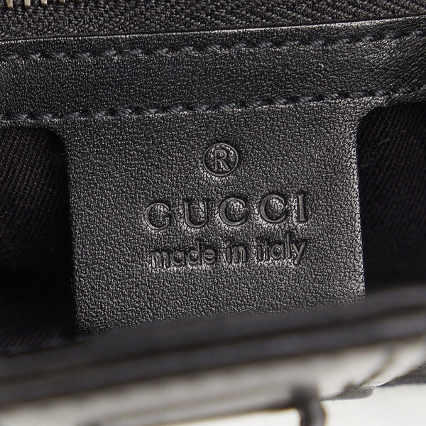 グッチ GGキャンバス ワンショルダーバッグ ハンドバッグ 110292 ブラック キャンバス レザー レディース GUCCI 【中古】