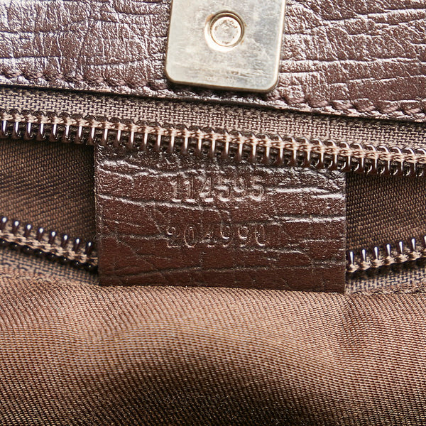 グッチ GGスプリーム トートバッグ ショルダーバッグ 114595 ベージュ ブラウン PVC レザー レディース GUCCI 【中古】