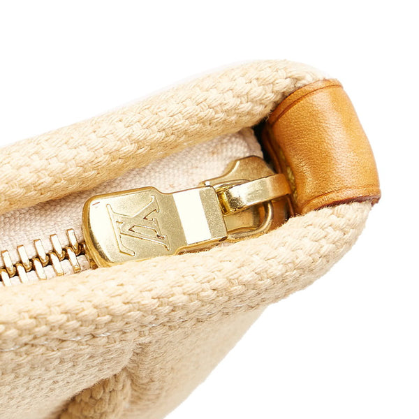 ルイ ヴィトン アンティグア カバMM トートバッグ M40036 オフホワイト ダークブラウン キャンバス レディース LOUIS VUITTON 【中古】