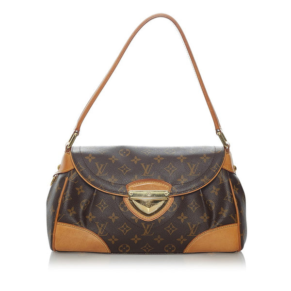 ルイ ヴィトン モノグラム ビバリー MM  ワンショルダー M40121 ブラウン PVC レザー レディース LOUIS VUITTON 【中古】