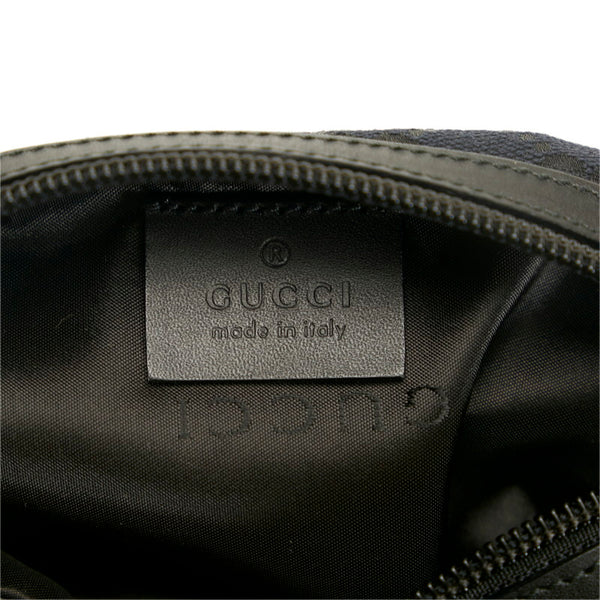 グッチ GGキャンバス ポーチ コスメポーチ 039 1118 ブラック キャンバス レザー レディース GUCCI 【中古】